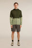 Mens Merino Blend 200 Realfleece™ Descender LS Zip Hoodie Dk Loden/Lichen BA56VZ