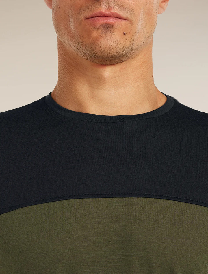 Mens Merino Blend 125 Cool-Lite™ Sphere Long Sleeve T-Shirt Colour Block Dk Loden 0A571M