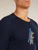 Mens Merino 200 Oasis Long Sleeve Crewe Bear Tour Midnight Navy 0A57GK