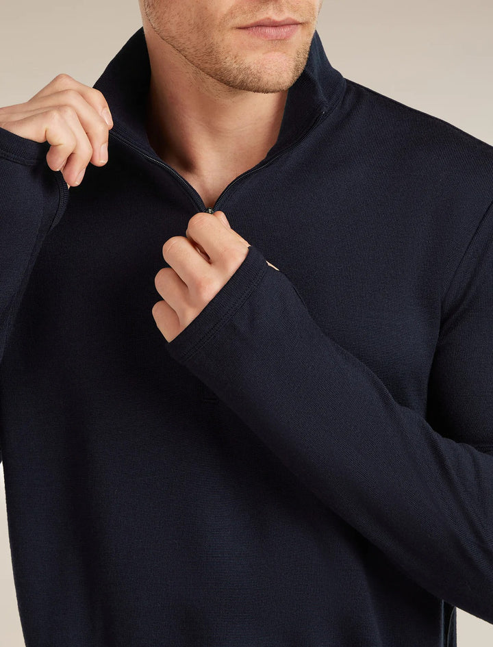 Mens Merino 300 Original Long Sleeve Half Zip Top Midnight Navy B00871