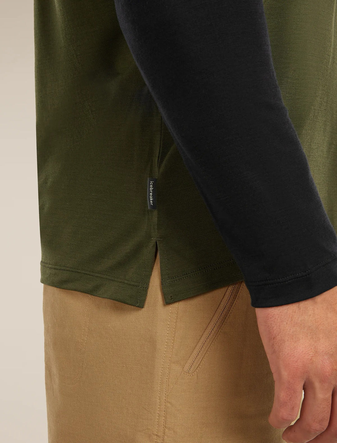 Mens Merino Blend 125 Cool-Lite™ Sphere Long Sleeve T-Shirt Colour Block Dk Loden 0A571M