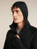 Mens  150 MerinoFine™ Ace Long Sleeve Zip Hoodie UPF Black  0A57EL