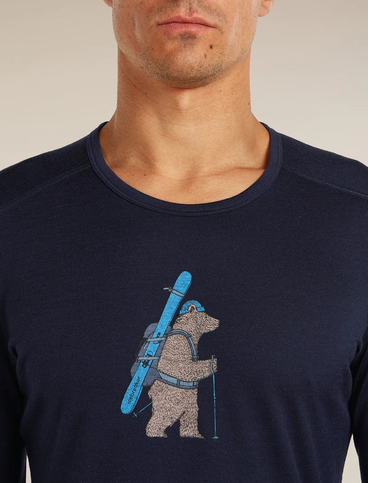Mens Merino 200 Oasis Long Sleeve Crewe Bear Tour Midnight Navy 0A57GK