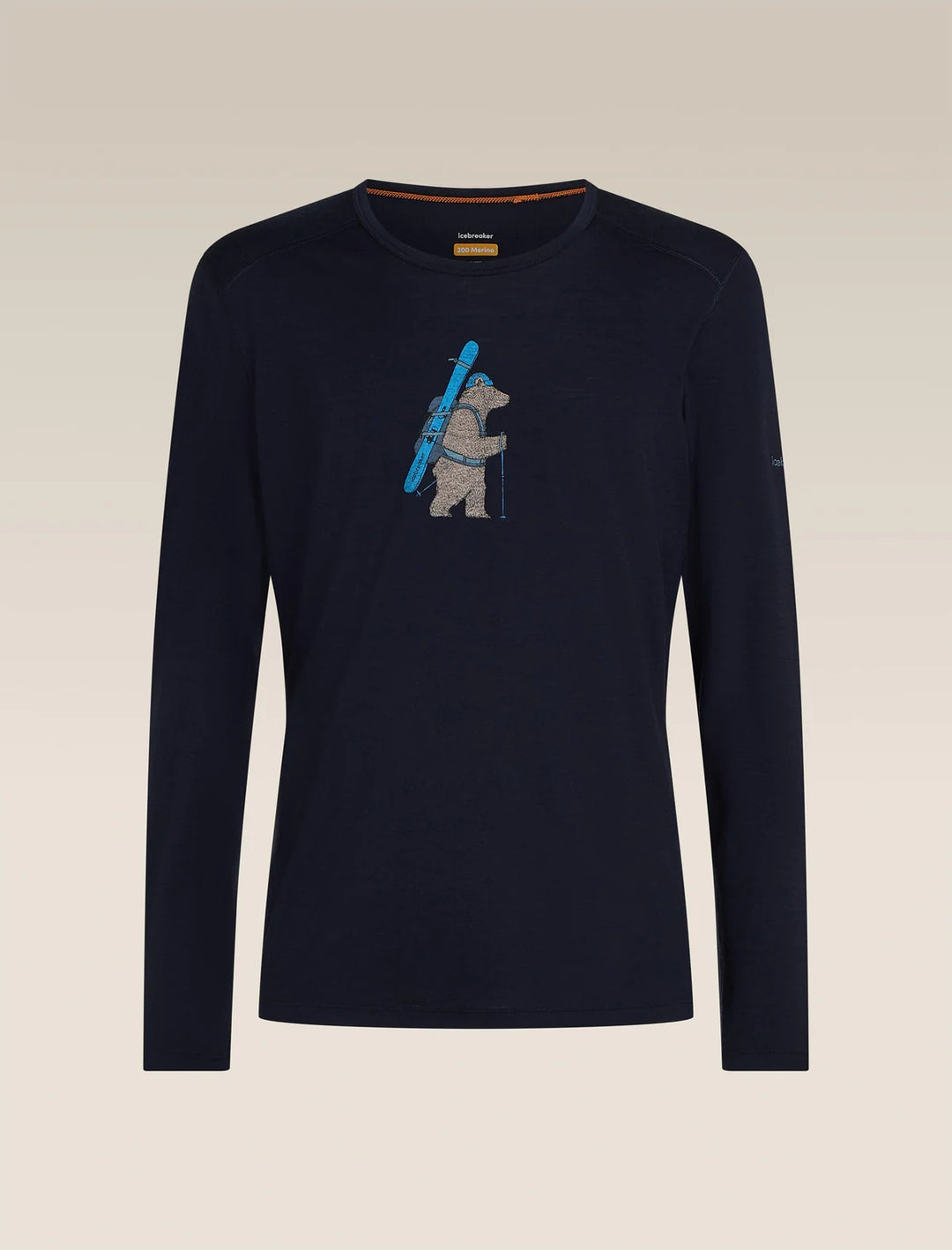 Mens Merino 200 Oasis Long Sleeve Crewe Bear Tour Midnight Navy 0A57GK