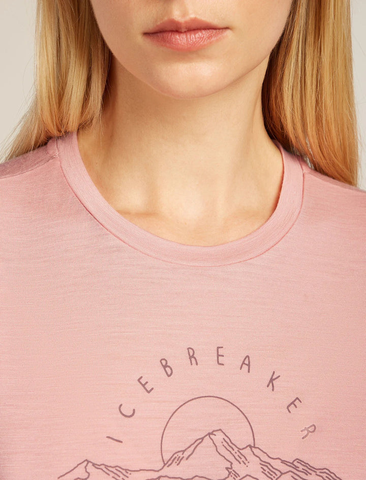 Womens Merino 150 Tech Lite S S T-Shirt Sunrise Summit Blush 0A576O
