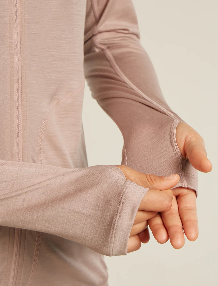 Womens 150 MerinoFine™ Ace Long Sleeve Zip Hoodie  Pink quartz  0A57LY