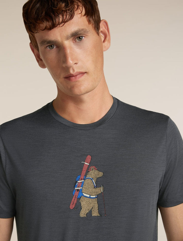 Mens Merino 150 Tech Lite SS Tee Bear Tour  Obsisian 0A57BS