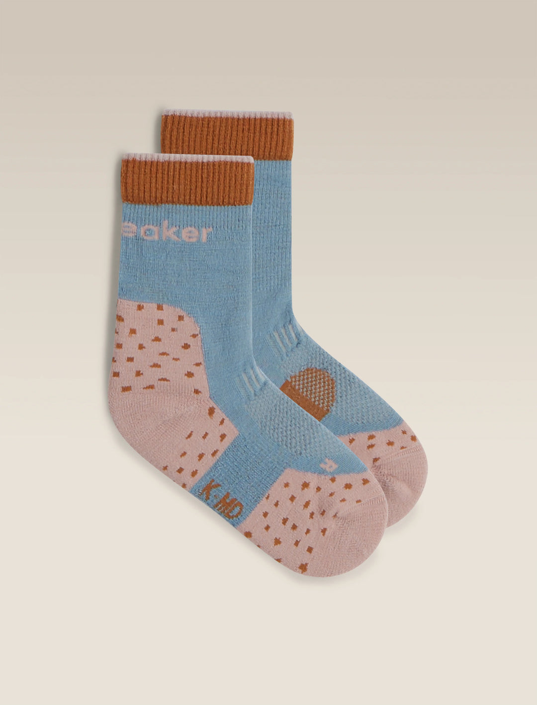 Kids' Merino Hike Light Crew Socks Flint Blue/Pink Quartz/Trail 0A57FD