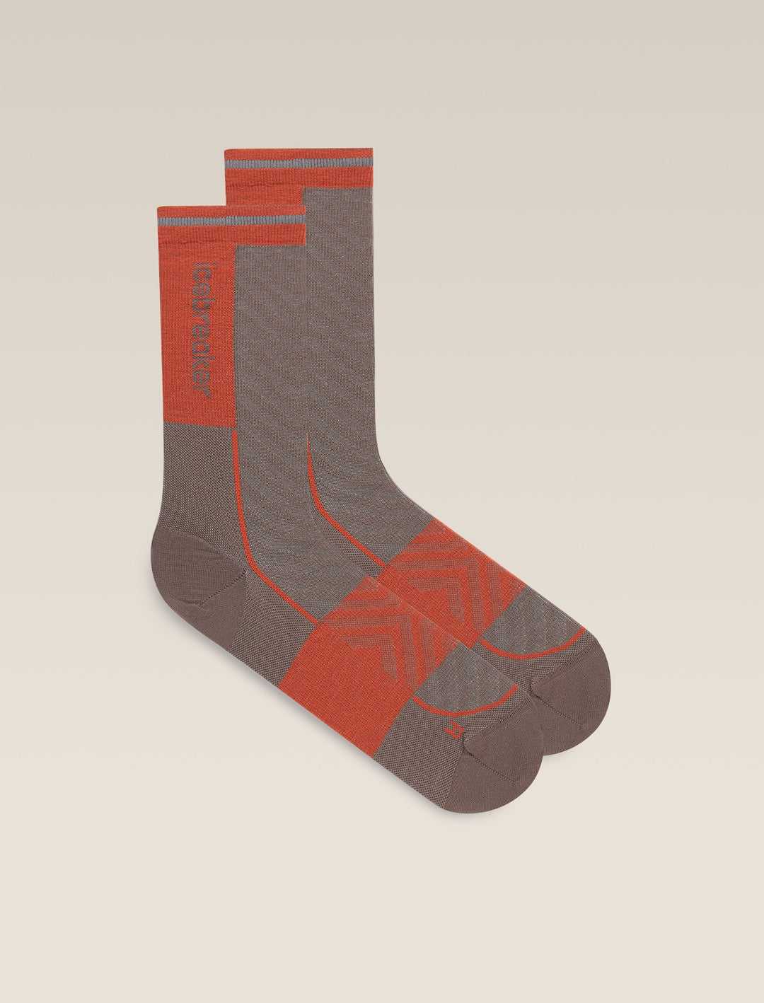 Womens Merino Blend Run+ Ultralight Crew Socks  Porcini/Fervid 0A56VM