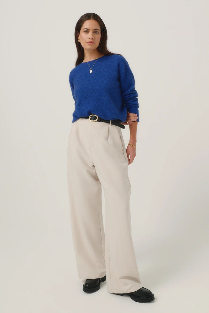 Womens Essential Sweater Dusty Blue 100290