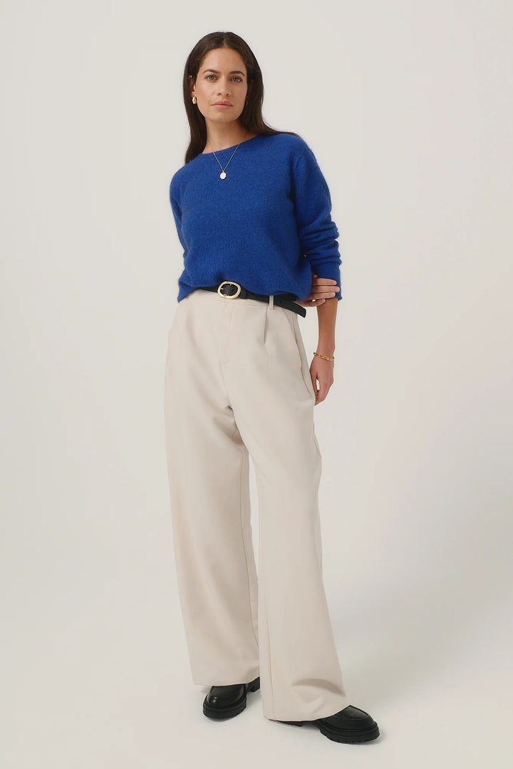 Womens Essential Sweater Dusty Blue 100290