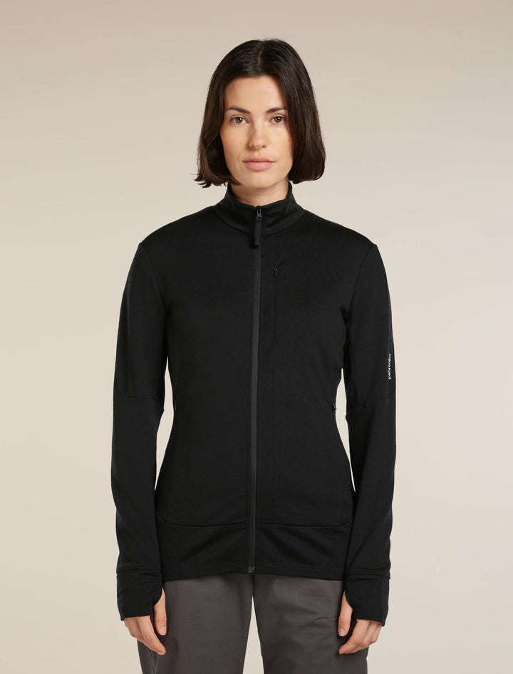 Womens Merino 260 Quantum LS Zip Black BA56XQ
