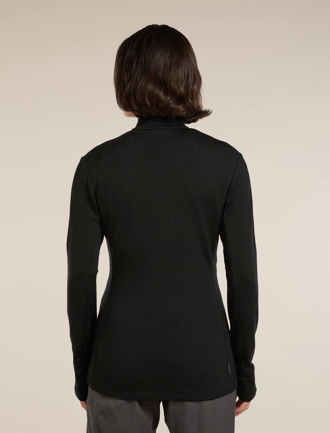 Womens Merino 260 Quantum LS Zip Black BA56XQ