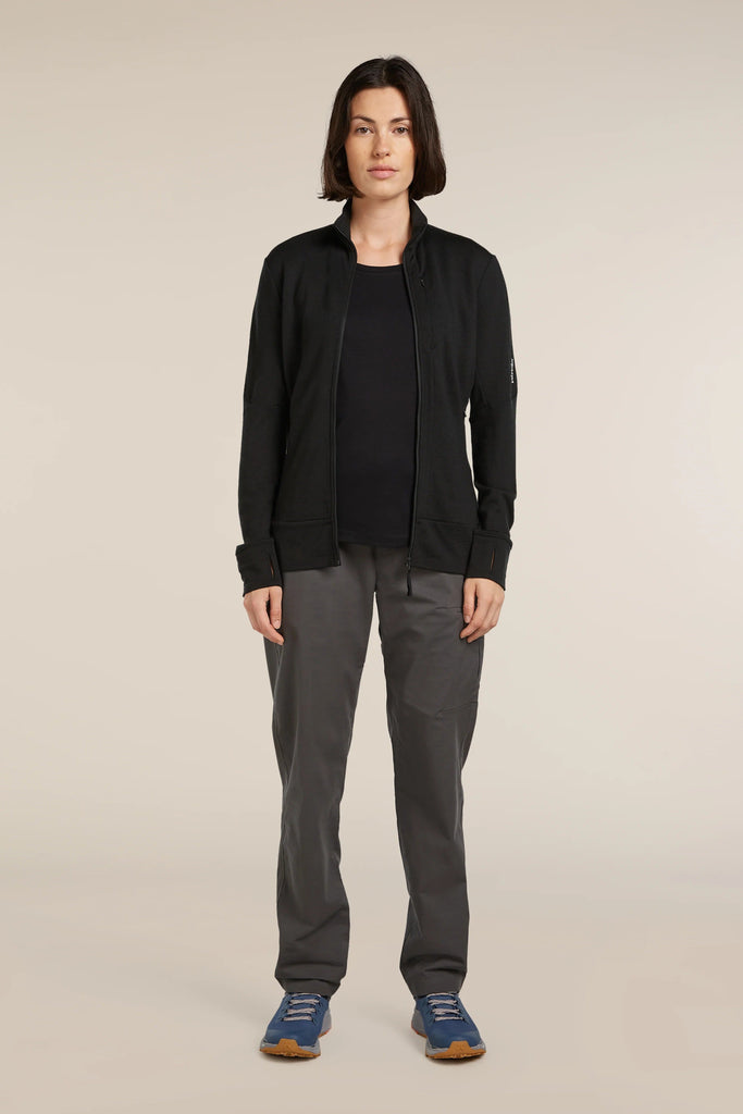 Womens Merino 260 Quantum LS Zip Black BA56XQ