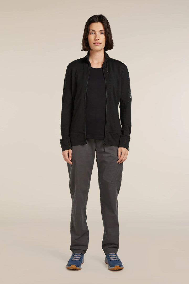 Womens Merino 260 Quantum LS Zip Black BA56XQ