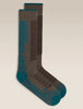 Womens Merino Ski+ Light Over The Calf Socks  Porcini/Tidal teal/Java 0A573U