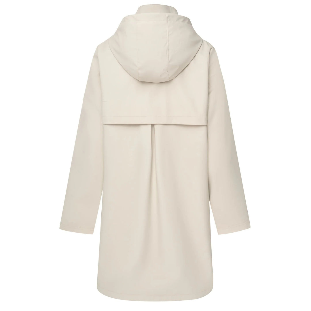 Womens Rain Coat Billie Cream/Chocolate Houndstooth