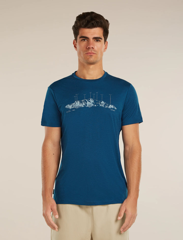 Mens Merino 150 Tech Lite SS Tee The Peaks Atlantis 0A57BU