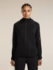 Womens 150 MerinoFine™ Ace Long Sleeve Zip Hoodie UPF  Black  0A57EM