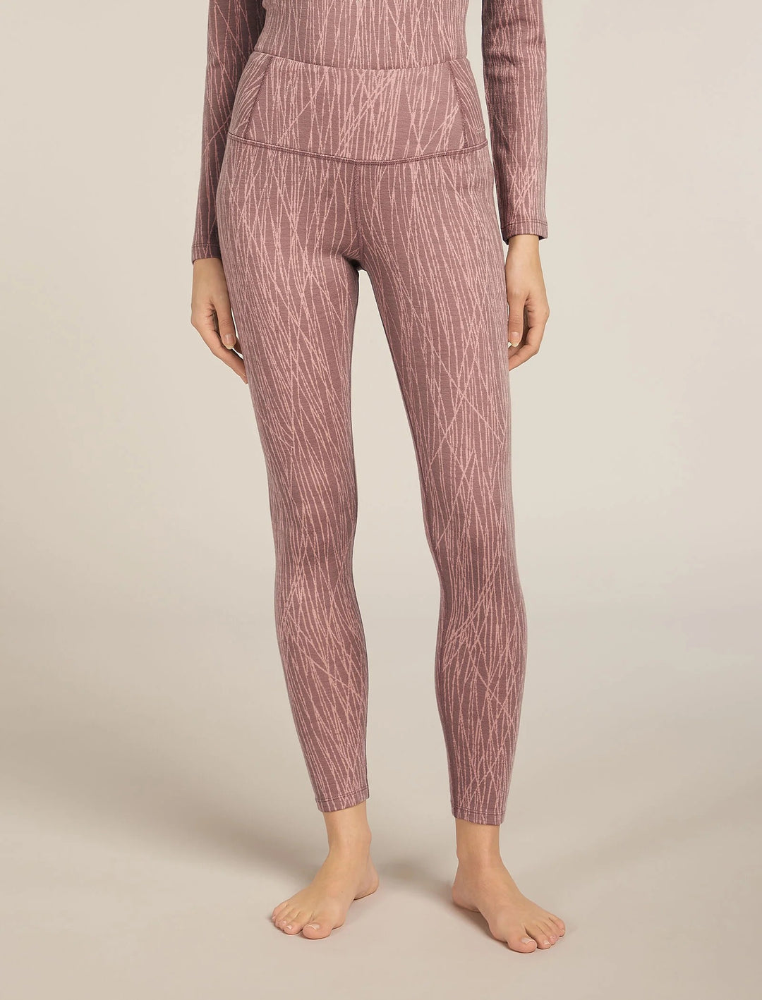 Womens Merino 260 Tech Vertex High Rise Thermal Leggings Summit/Blush  0A57BJ