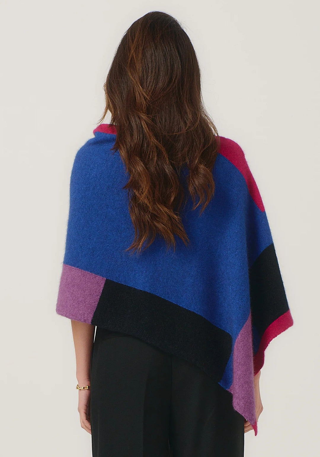 Womens Empress Poncho Dusty Blue/Lupin Multi 1677