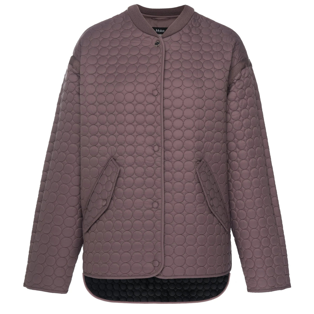 Womens Tilly Quilted Bomber Jacket Cocoa Powder