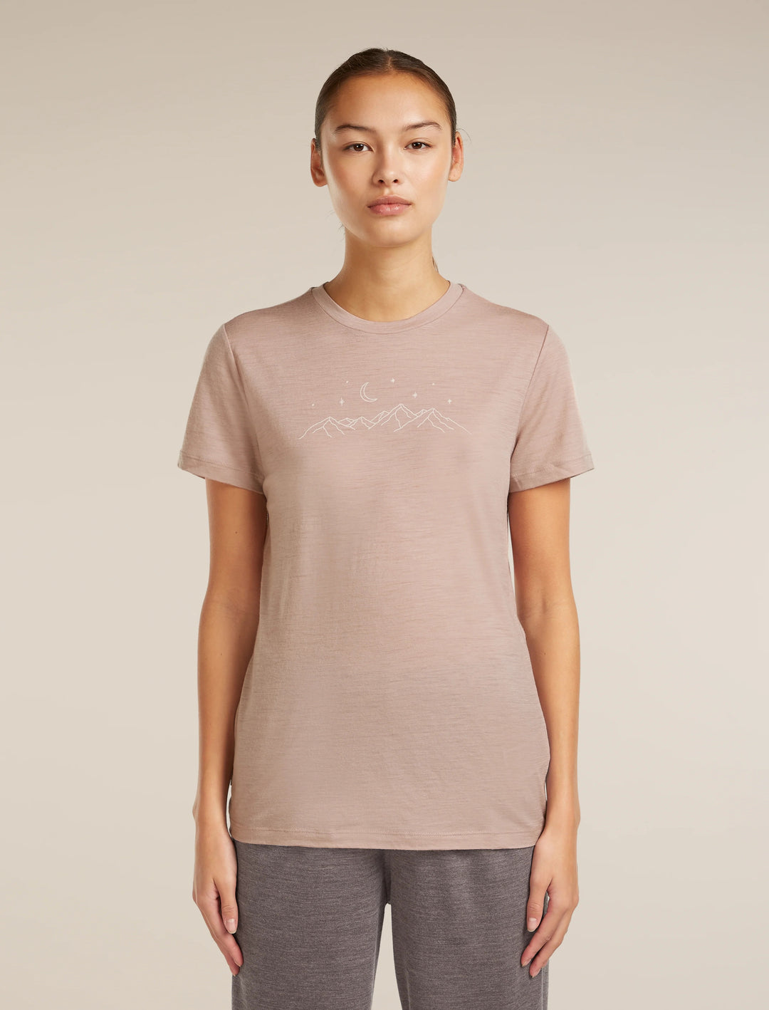 Womens Merino 150 Tech Lite S S T-Shirt Sparkling Stars Pink Quartz 0A576M