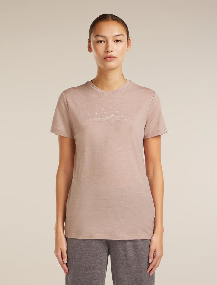 Womens Merino 150 Tech Lite S S T-Shirt Sparkling Stars Pink Quartz 0A576M