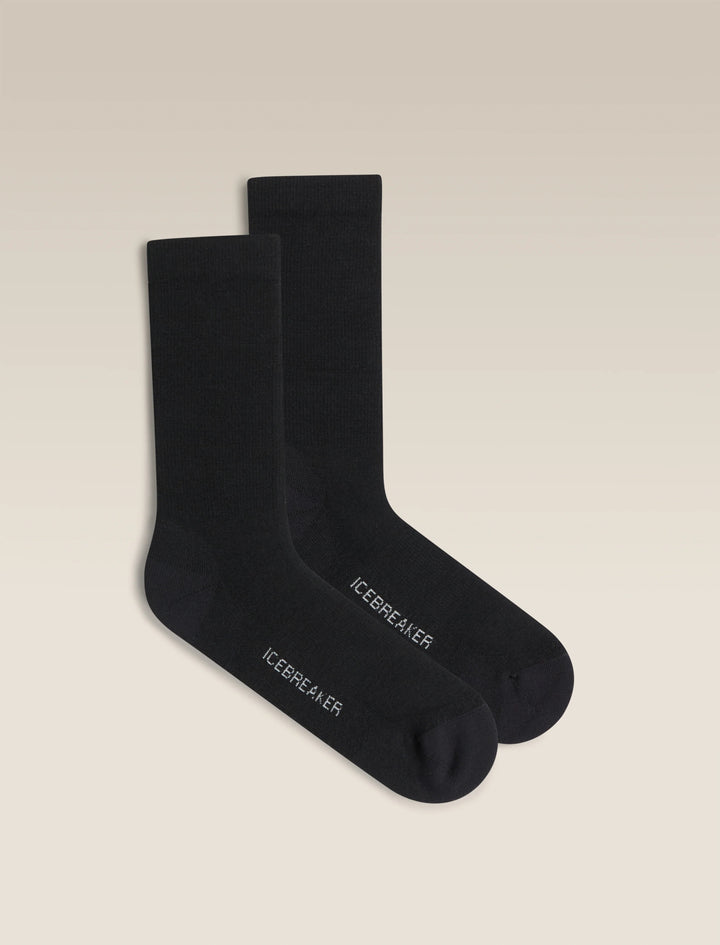 Mens Merino Lifestyle Light Crew  Black IBN327