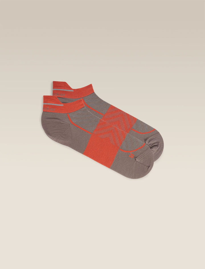 Womens  Merino Run+ Ultralight Micro Socks Porcini/Fervid 0A56VJ