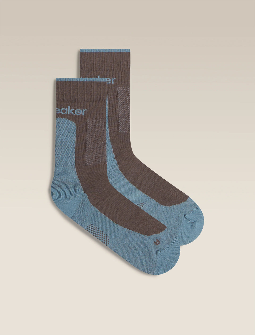 Mens Merino Hike+ Medium Crew Socks  Porcini/Flint Blue 0A578M