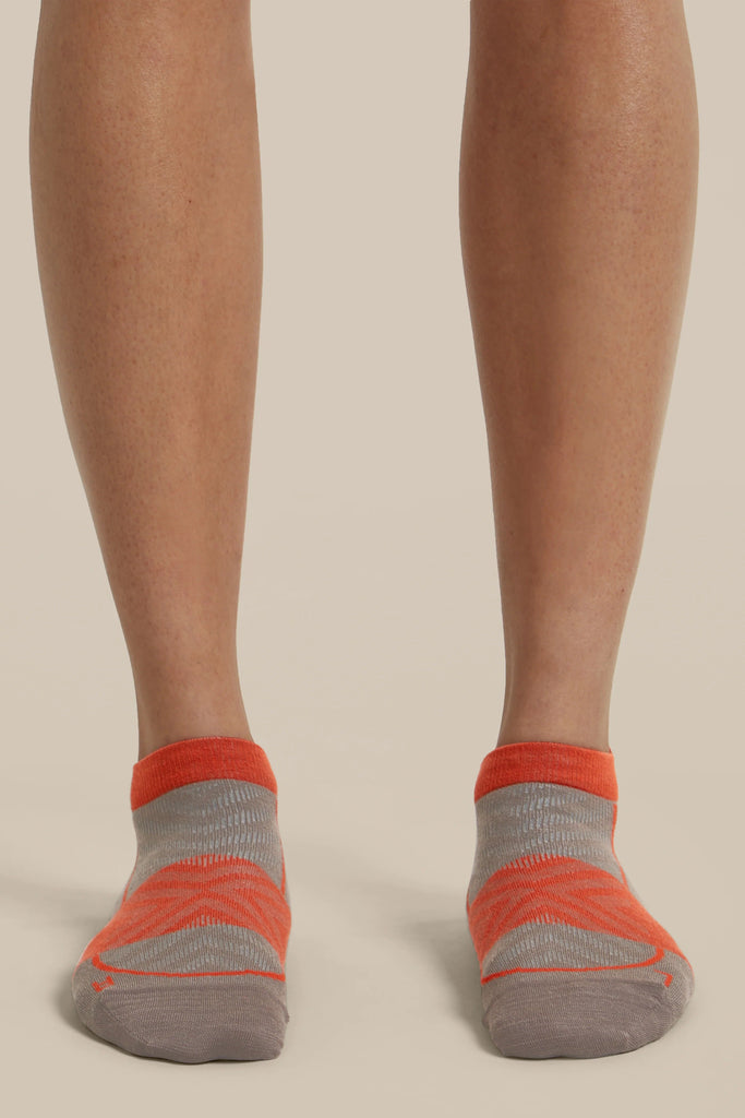 Womens  Merino Run+ Ultralight Micro Socks Porcini/Fervid 0A56VJ