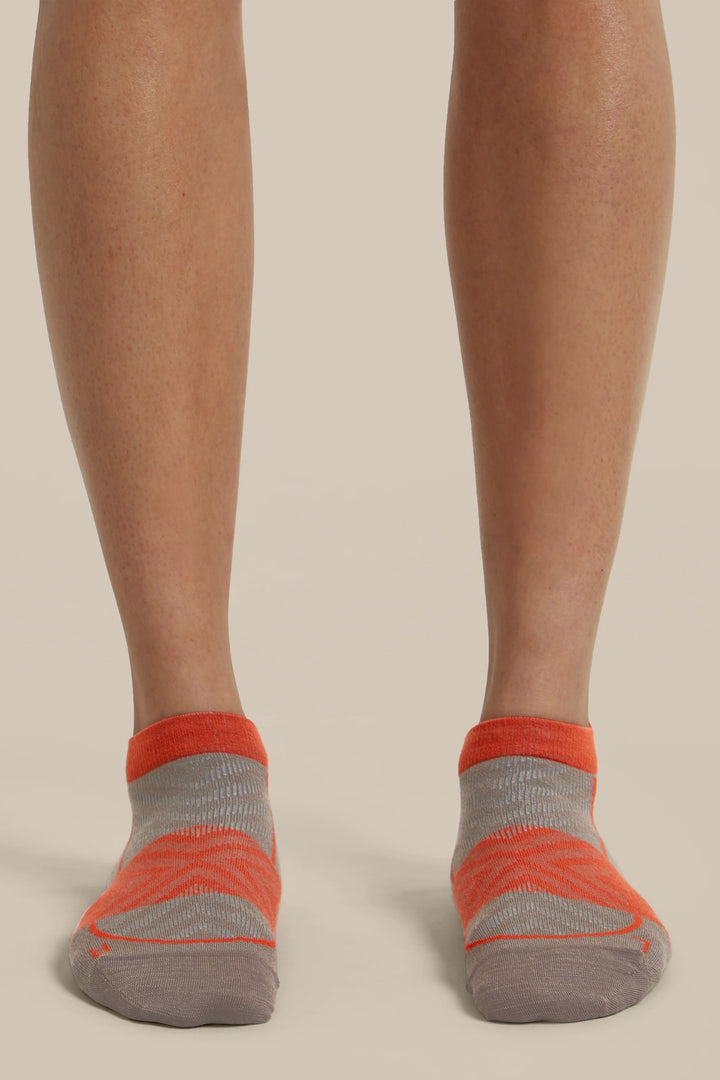 Womens  Merino Run+ Ultralight Micro Socks Porcini/Fervid 0A56VJ