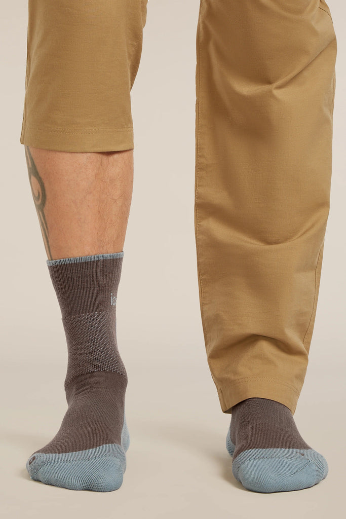 Mens Merino Hike+ Medium Crew Socks  Porcini/Flint Blue 0A578M