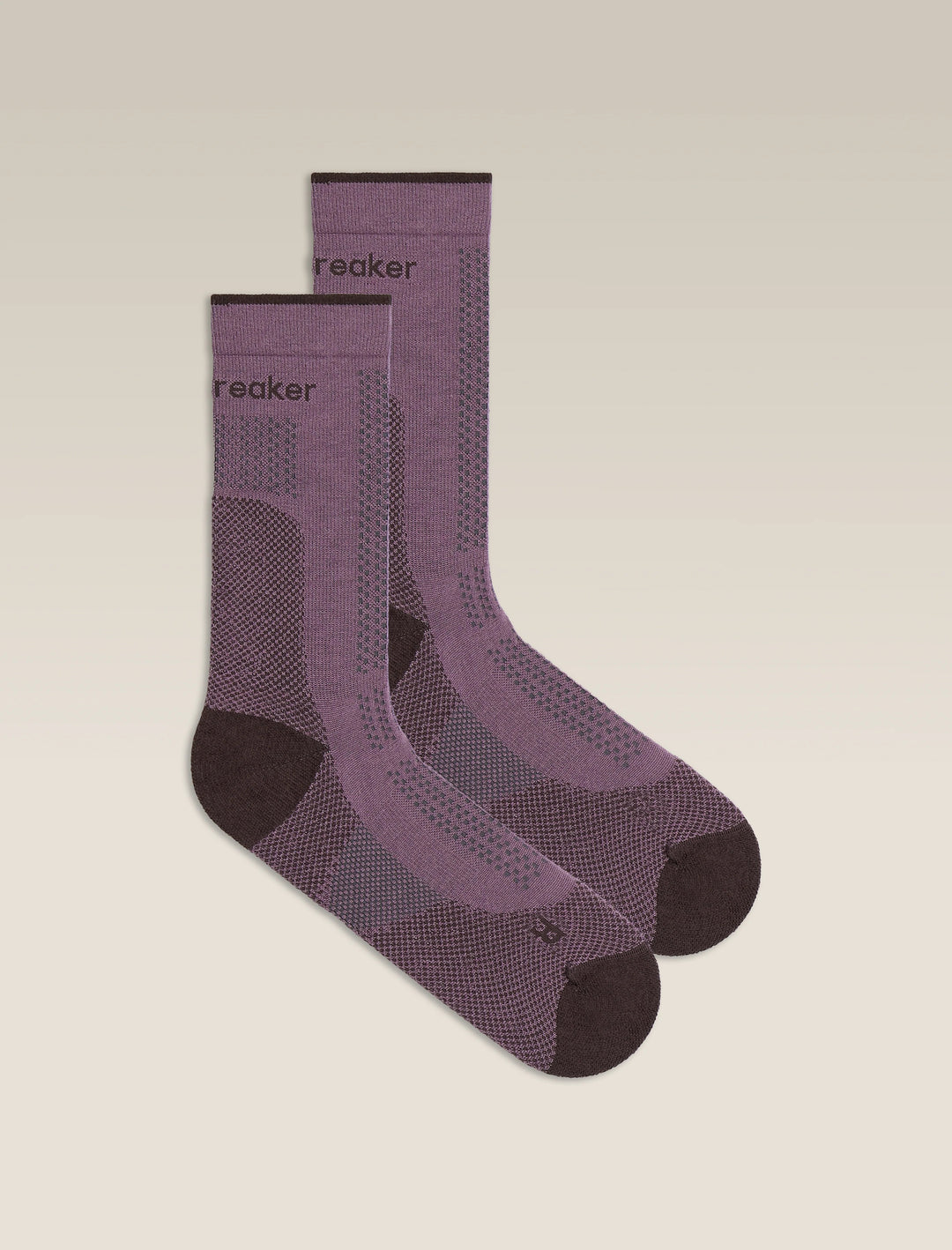 Womens  Merino Hike+ Ultralight Crew Socks  Grey Plum/Bittersweet 0A578S