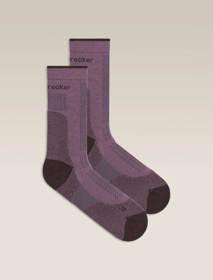 Womens  Merino Hike+ Ultralight Crew Socks  Grey Plum/Bittersweet 0A578S