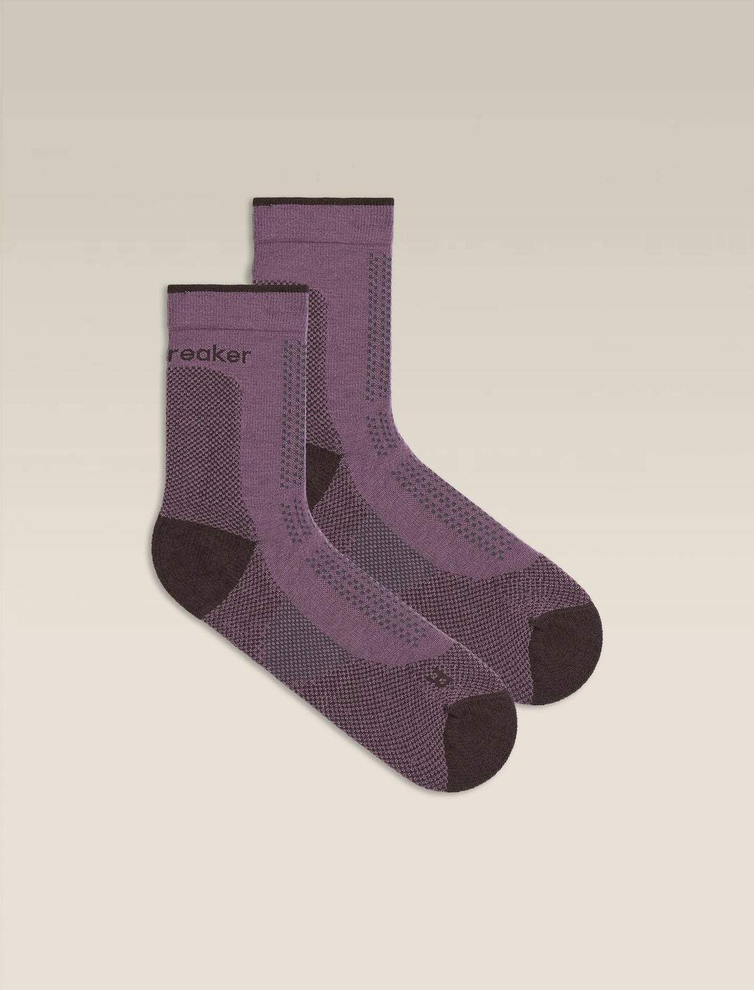 Womens  Merino Hike+ Ultralight Quarter  Grey Plum/Bittersweet  0A578T