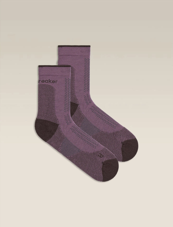 Womens  Merino Hike+ Ultralight Quarter  Grey Plum/Bittersweet  0A578T