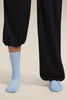Womens Merino Lifestyle Fine Gauge Crew Socks Zinc Blue 105253
