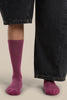 Womens Merino Lifestyle Light Crew Socks Dark Berry IBN313