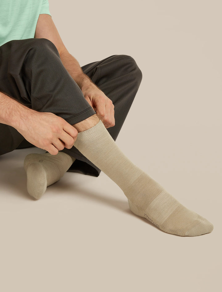 Mens Merino Lifestyle Light Crew Socks  Flagstone IBN327