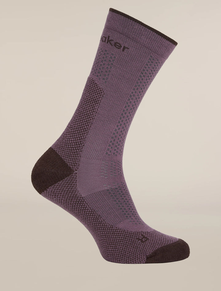 Womens  Merino Hike+ Ultralight Crew Socks  Grey Plum/Bittersweet 0A578S