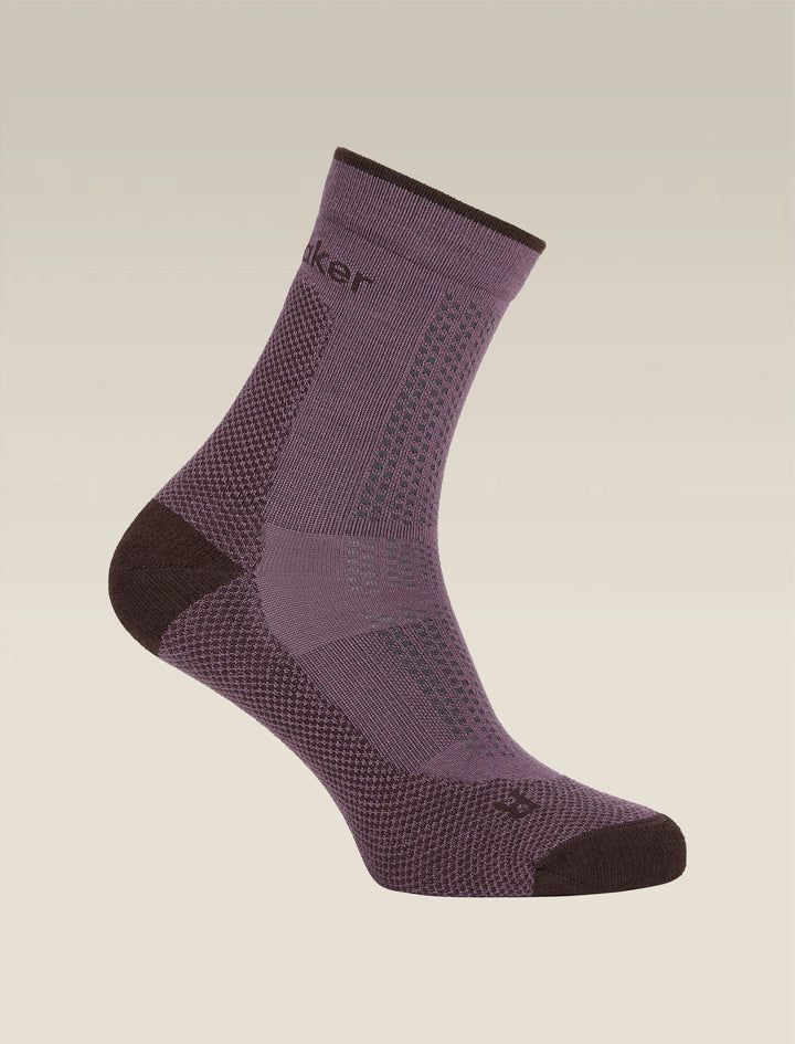 Womens  Merino Hike+ Ultralight Quarter  Grey Plum/Bittersweet  0A578T