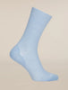 Womens Merino Lifestyle Fine Gauge Crew Socks Zinc Blue 105253