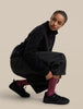 Womens Lifestyle Light Crew Socks Dark Berry IBN313