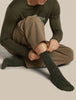 Mens Lifestyle Fine Gauge Crew  Dark Loden 105116
