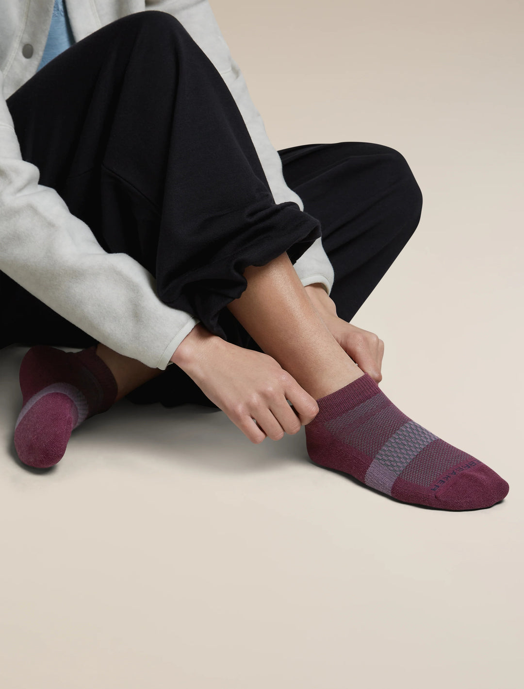Womens Merino Multisport Light Micro Socks  Dark Berry/Midnight Navy/Grey Plum 105128