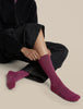 Womens Merino Lifestyle Light Crew Socks Dark Berry IBN313