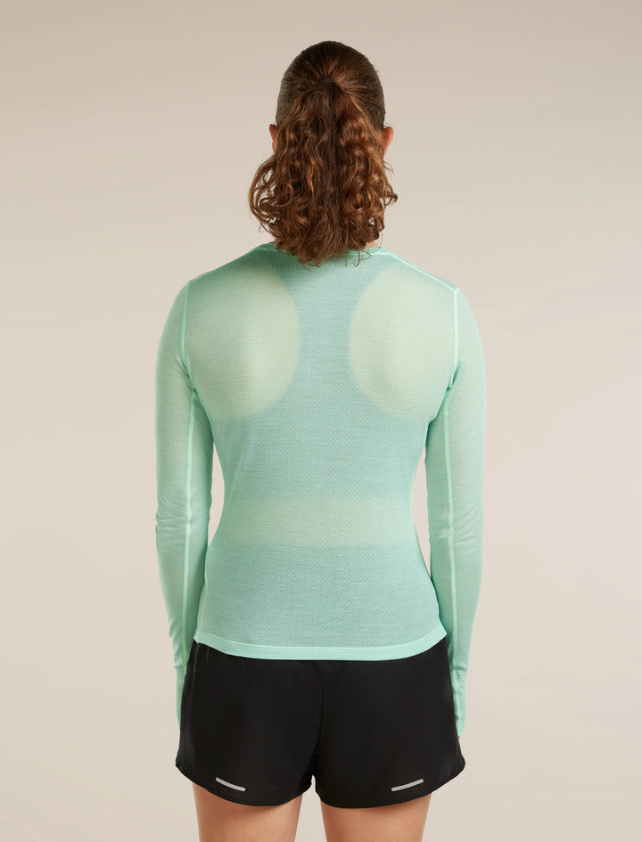 Womens  Merino Blend 75 Cool-Lite™ Featherlight™ Long Sleeve Crew Thermal Top Mint 0A577K