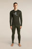 Mens  Merino 200 Oasis Long Sleeve Crewe Skiing Yeti Dark Loden 0A57IU